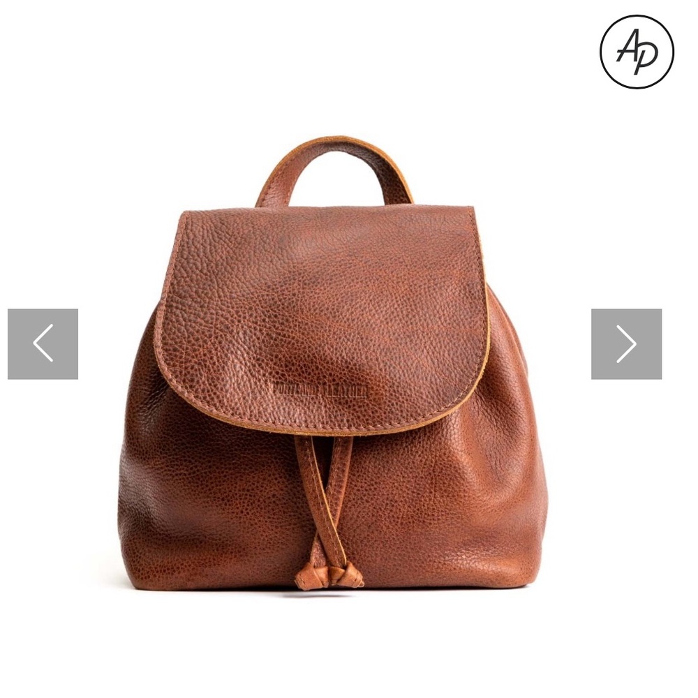 100% leather bucket backpack